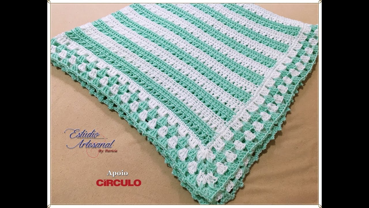 Manta facil em croche