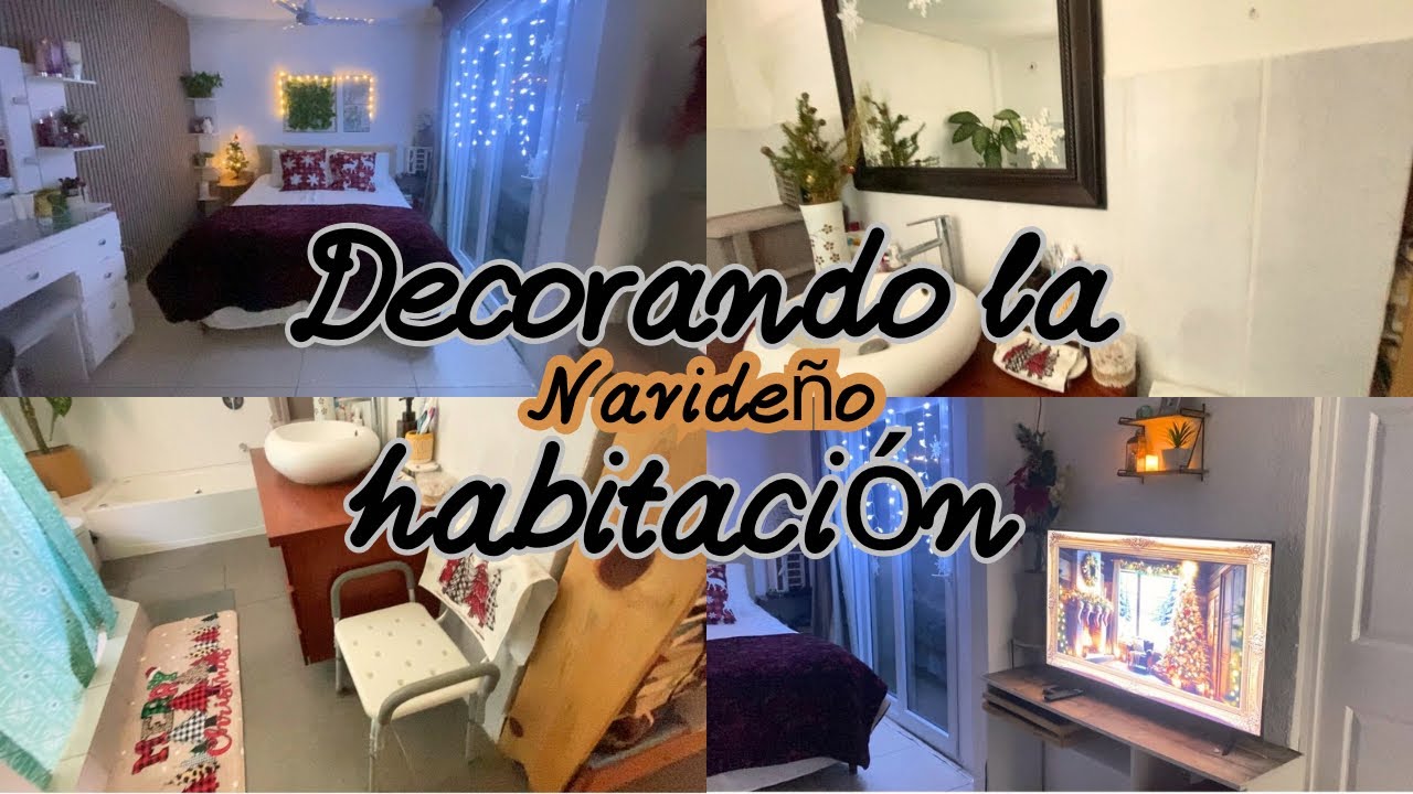 🎄Decorando Habitación  y Baño ✨🌟Decoración Navideña