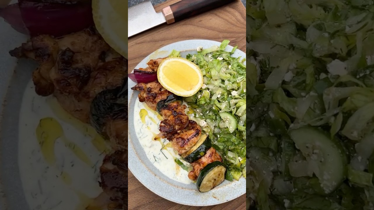 GRILLED Pepperoncini Chicken Kabobs #shorts #healthyfood #recipeshorts