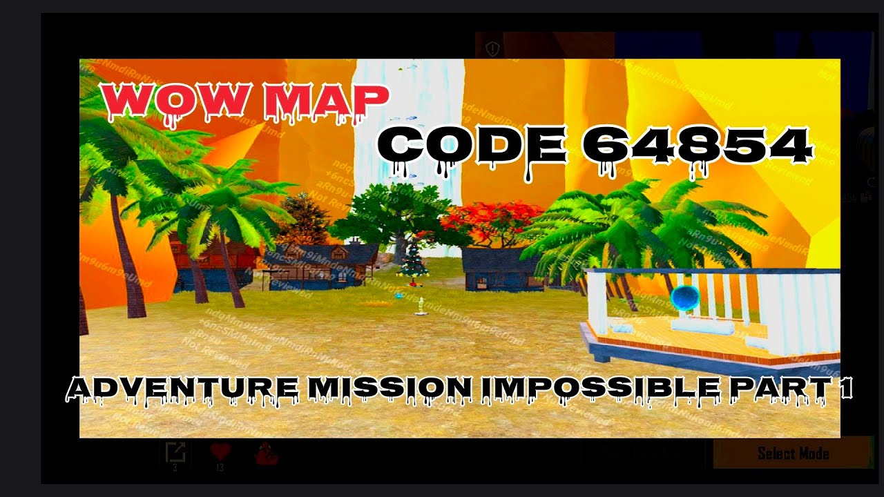 ADVENTURE MISSION IMPOSSIBLE PART 1| BGMI WOW MAP CODE 64854 | CREATION CODE 64854 | #bgmi #wow