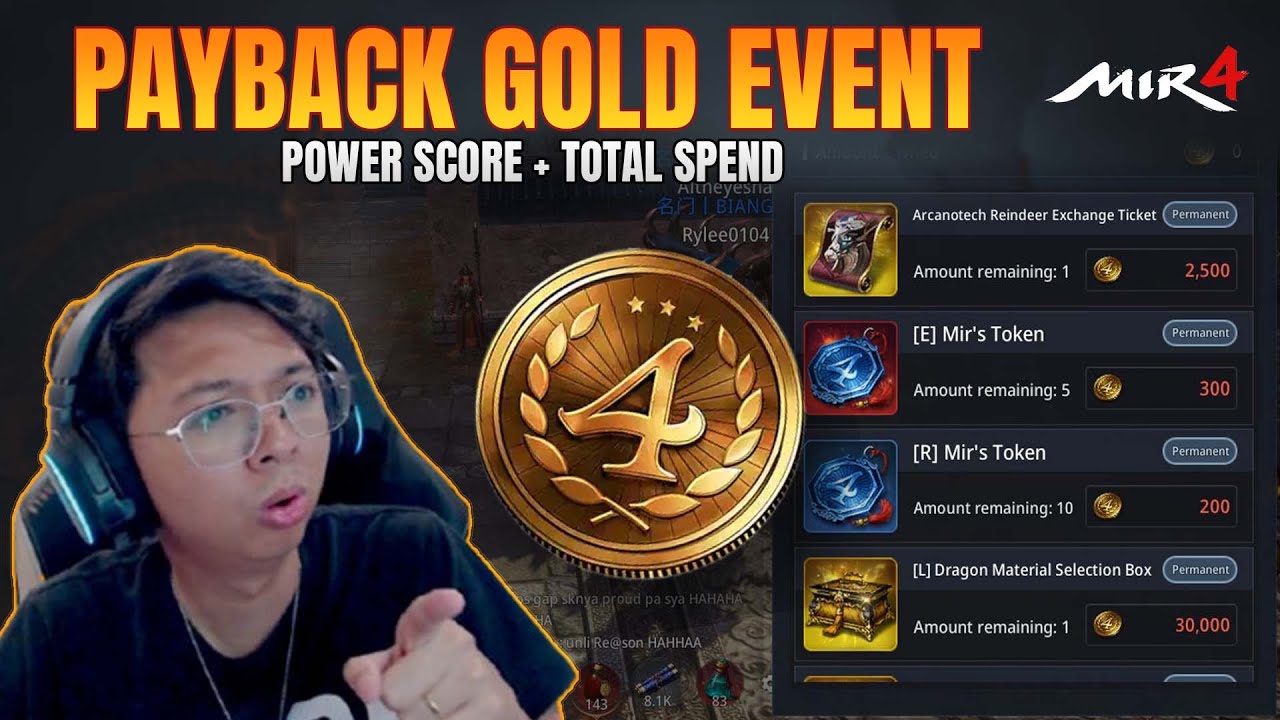 GET GOLD REWARDS IN 4 YEARS - MIR4 EVENT