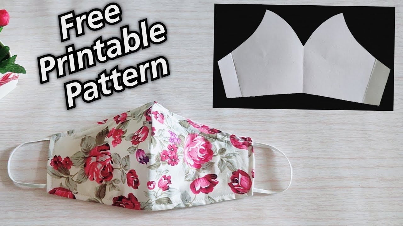 How to sew an easy face mask at home | Free printable pattern