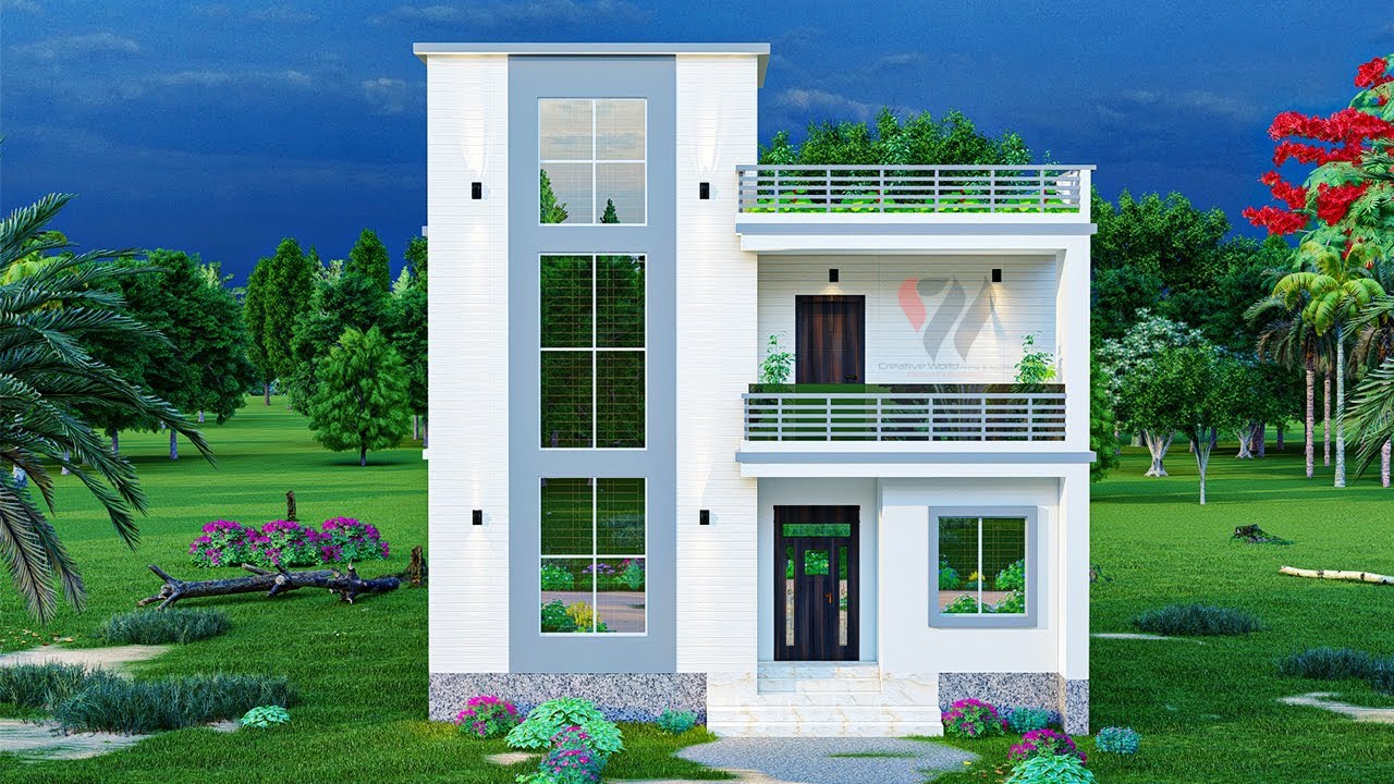 অল্প জায়গায় ২ তলা বাড়ির ডিজাইন । Small Duplex House Design.