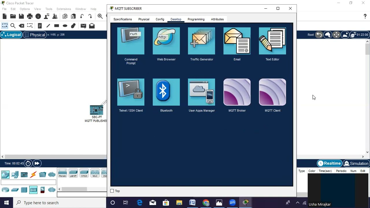SIMULATION OF MQTT  PROTOCOL USING CISCO