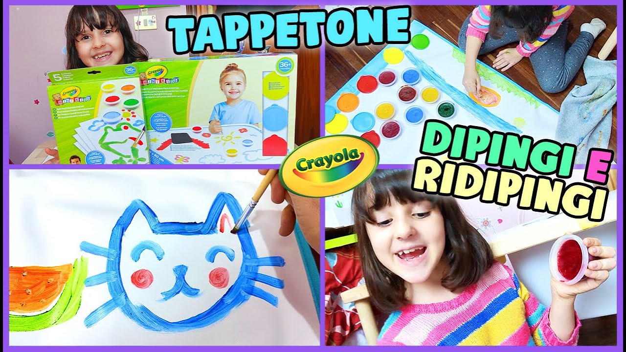 Facciamo Arte senza sporcare 🎨 col Tappetone Dipingi e Ridipingi Crayola!