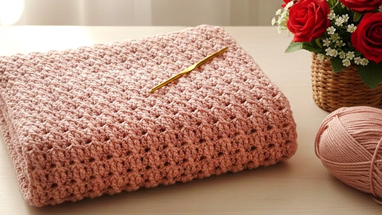 ПЛЕД КРЮЧКОМ ЗА 2 ВЕЧЕРА! 😎👌 СХЕМА и подробное описание как связать✨ / Crochet blanket for beginners