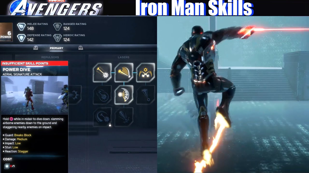 Marvel's Avengers - Iron Man Skills & Customization (PS4 Pro Gameplay)