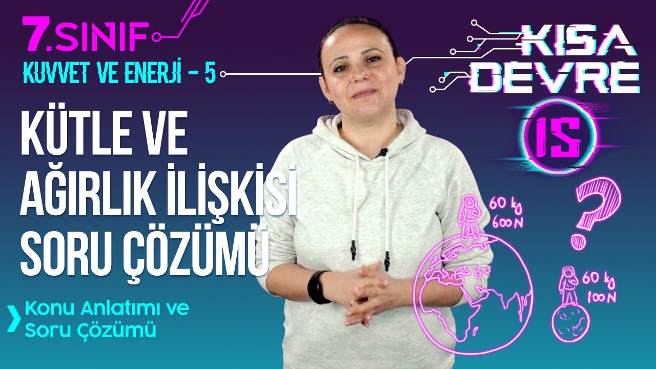 Kütle ve Ağırlık İlişkisi Soru Çözümü: 7. Sınıf Fen Kuvvet ve Enerji Testi (Yeni Nesil Sorular) 15