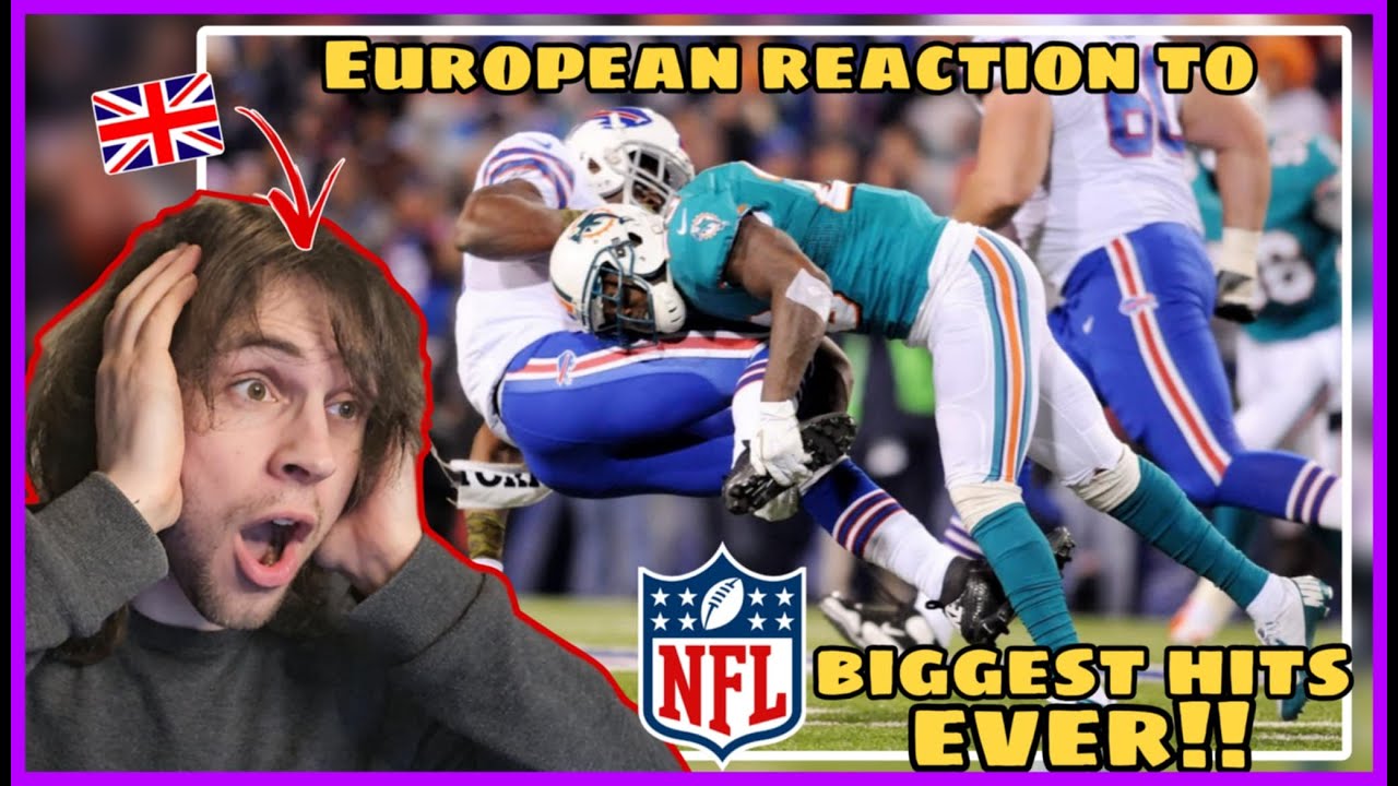 EUROPEAN Reacts to NFL BIGGEST HITS EVER!! - First Time Reaction