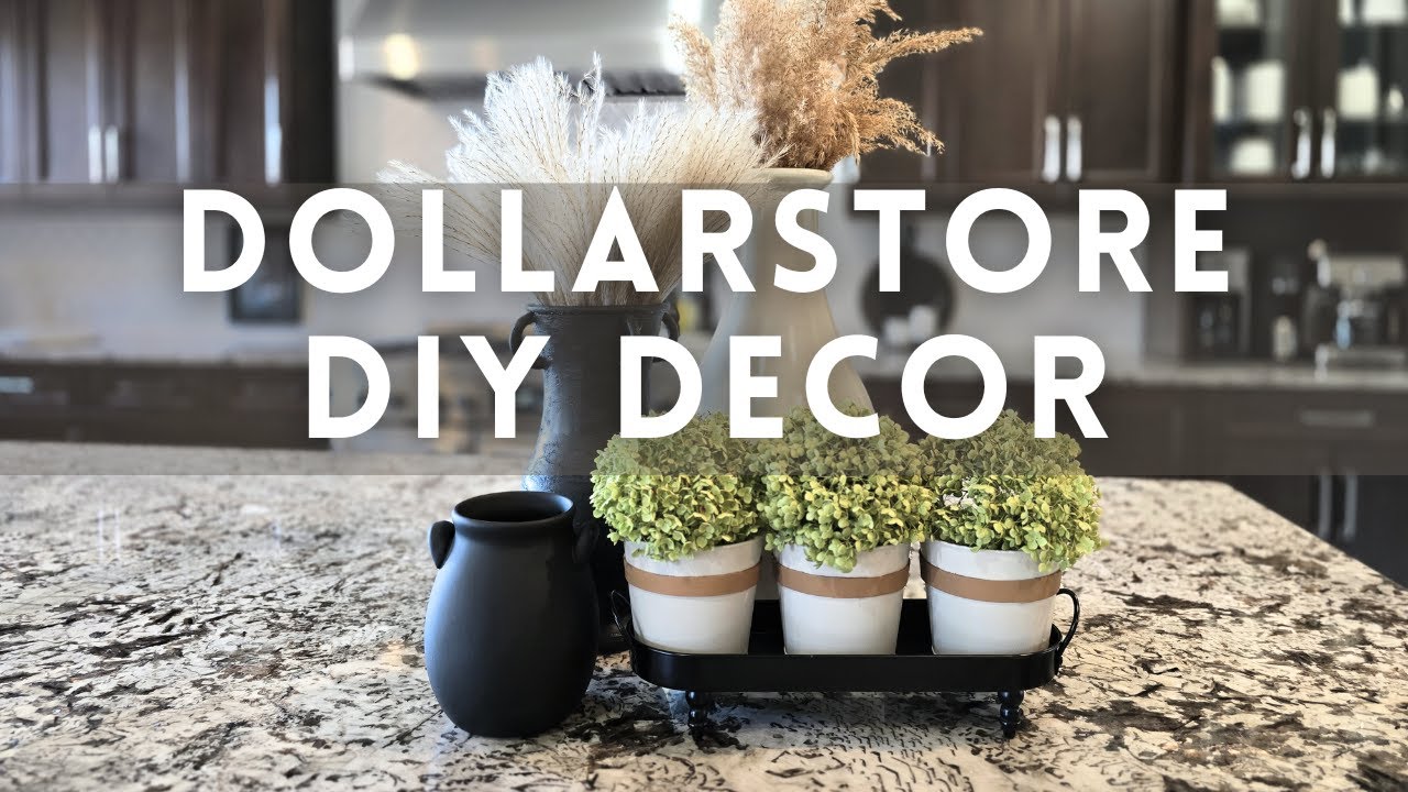 Easy Dollar Store DIY | Budget Decor Glow Up | Simple Farmhouse Tray Makeover | Cute Fall Idea