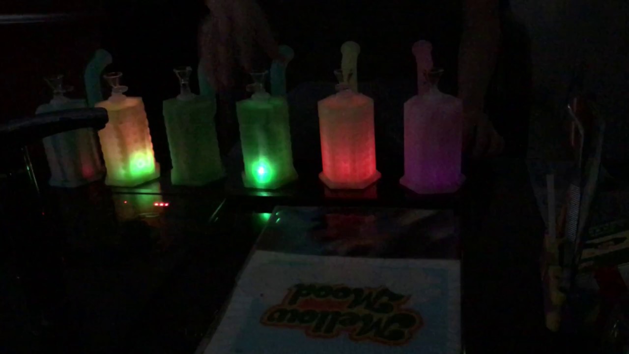 LED hexagon silicone water pipes(silicone bongs,silicone hookahs)