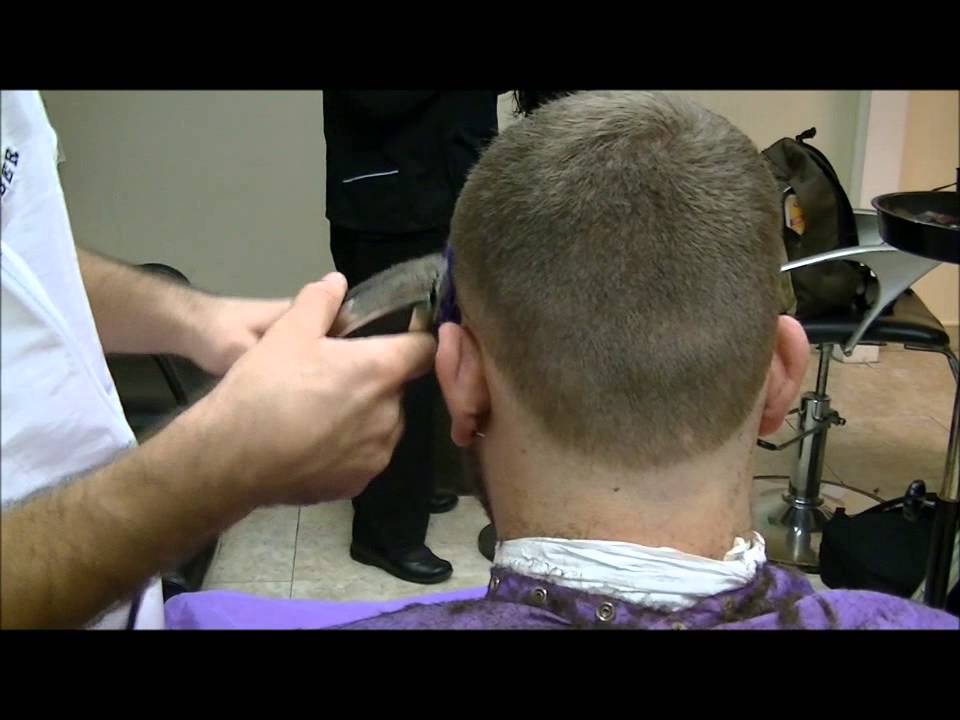 Low fade on dirty blonde hair
