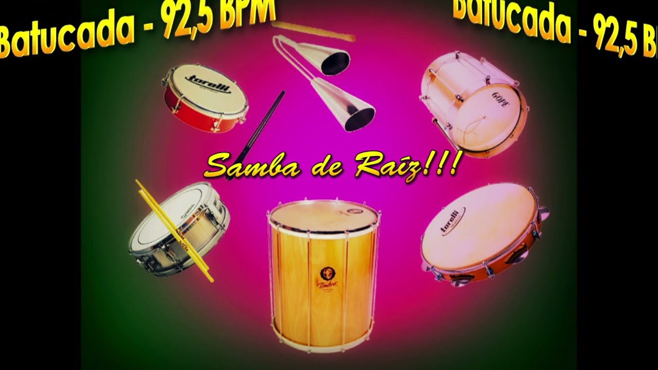 *BATUCADA - 92,5 BPM * LOOP DE SAMBA * (Pagode e Partido Alto)