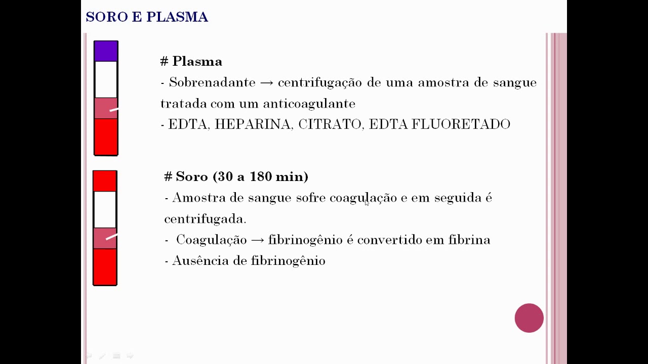 Bioqu&iacute;mica soro, plasma e sangue total