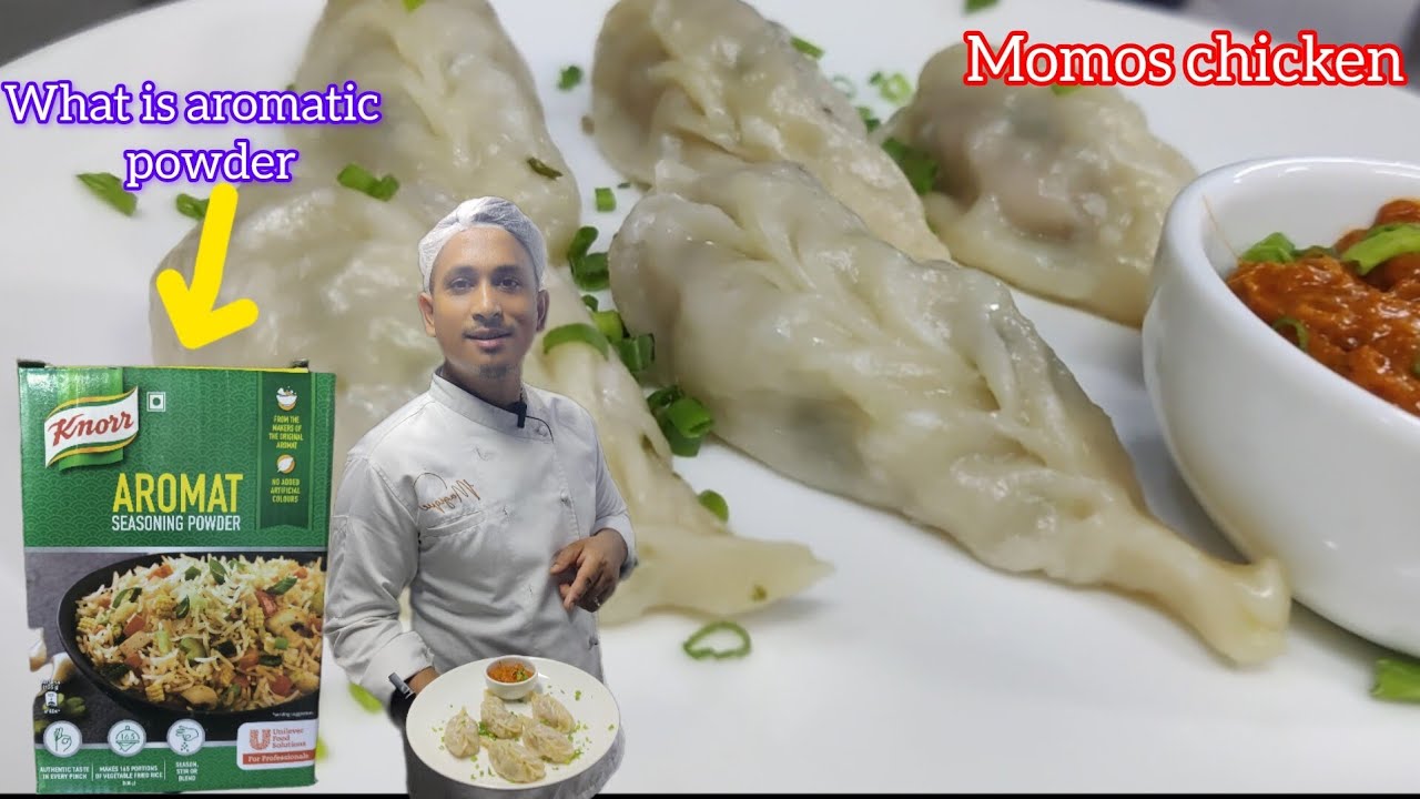 Chicken momos 🍗.चिकन मोमोज.what is aromat powder.एरोमेट पाउडर क्या है.@BishekRsl