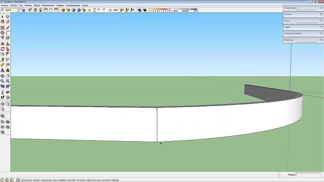 Muro curvo en Google Sketchup