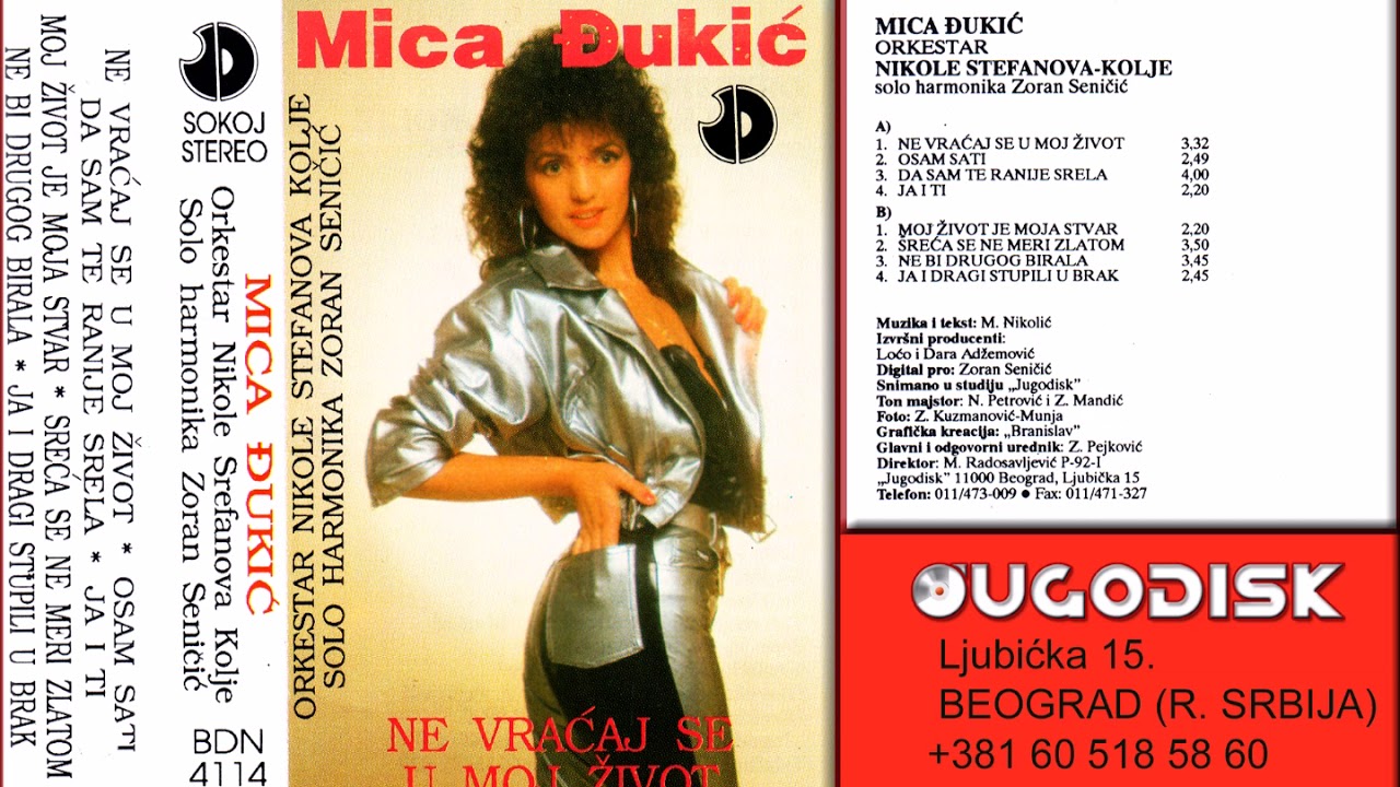 Mica Djukic - Da sam te ranije srela - (Audio 1992)