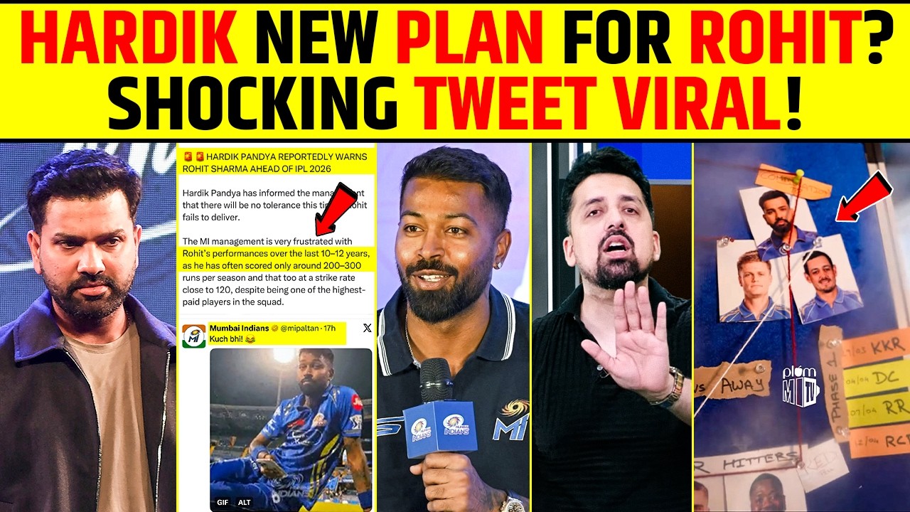 HARDIK PANDYA NEW PLAN FOR ROHIT SHARMA? SHOCKING TWEET GONE VIRAL! FULL INSIDE STORY 😱 #ipl2026