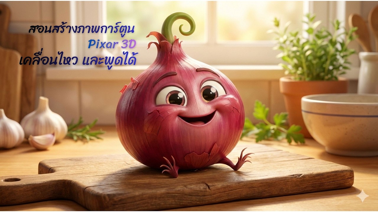 สอนสร้างการ์ตูน Pixar 3D หอมหัวแดง