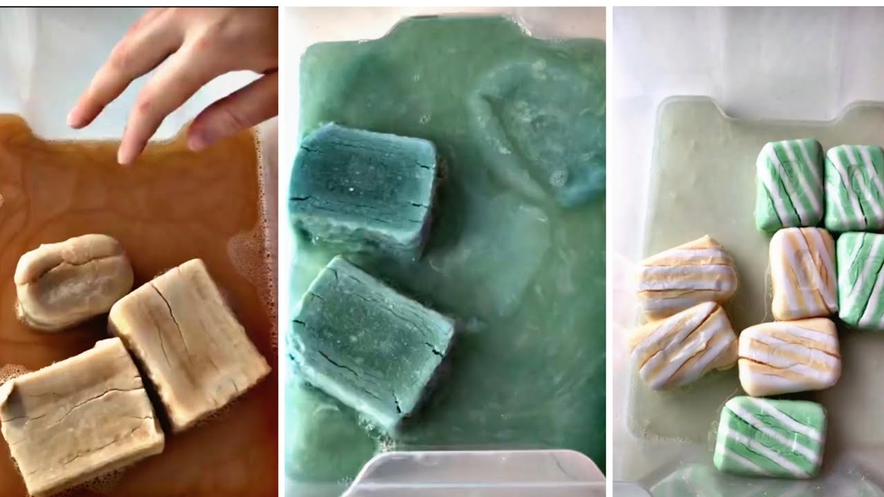 Soaked soap compilation ASMR #asmr #mushysoap #soakedsoap