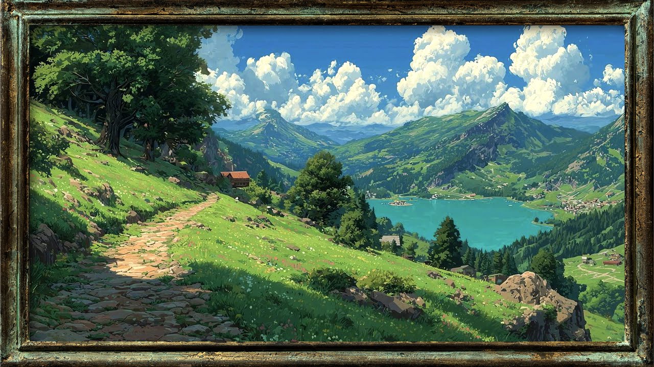 Peaceful Green Mountain Path – 4 Hours Calm Nature
