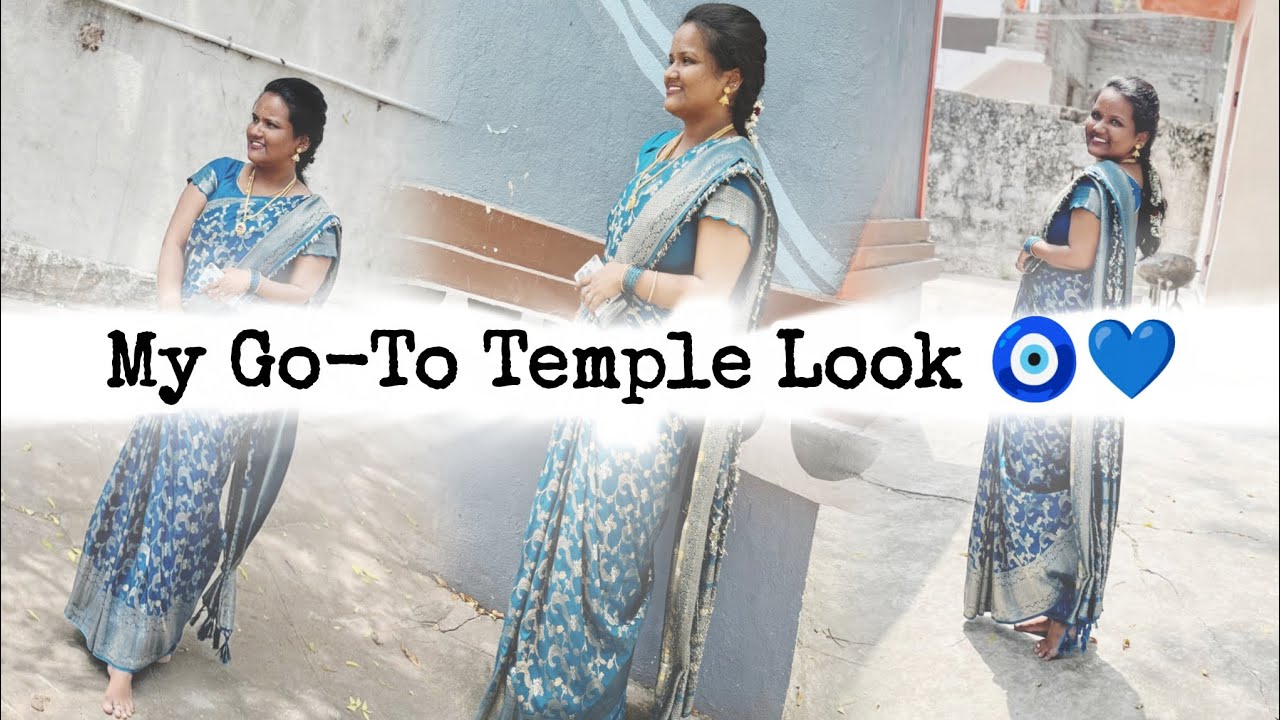 My go-to temple look 🪔💙🧿