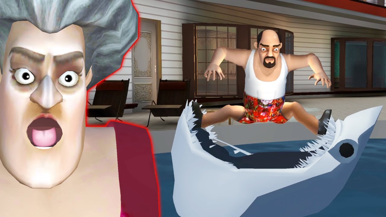 АКУЛА ПРОТИВ Мужа Учительница Мисс Ти! - Scary Teacher 3D Scary Neighbor