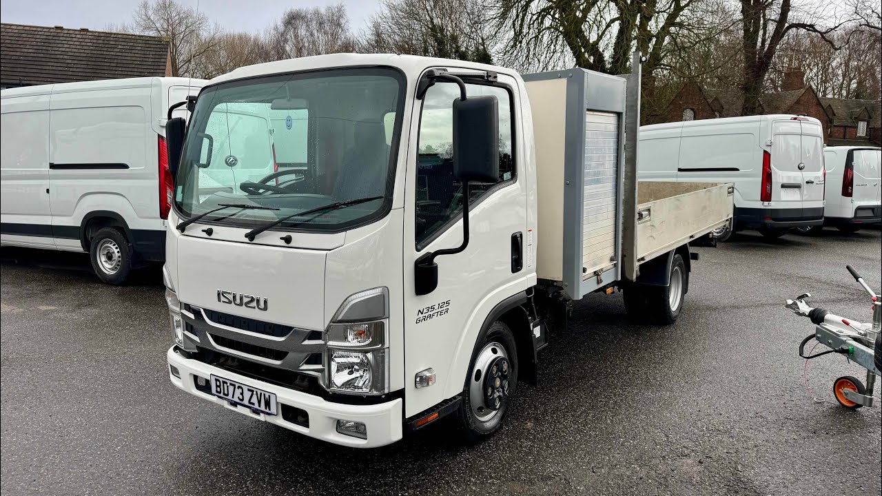 2023 (73) N35.125 ISUZU GRAFTER (T) LWB DROPSIDE WITH TOOL POD - 22K MILES - FSH - TOW BAR - STVL 