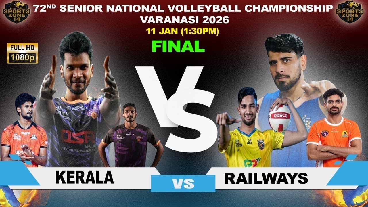 FINAL ⚡️HD⚡️ RAILWAYS VS KERALA l72nd Senior National Volleyball Championship 2026