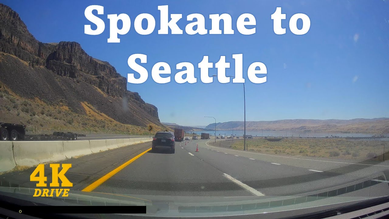 Spokane to Seattle in 3h30 - Drive 4K in Washington State, USA