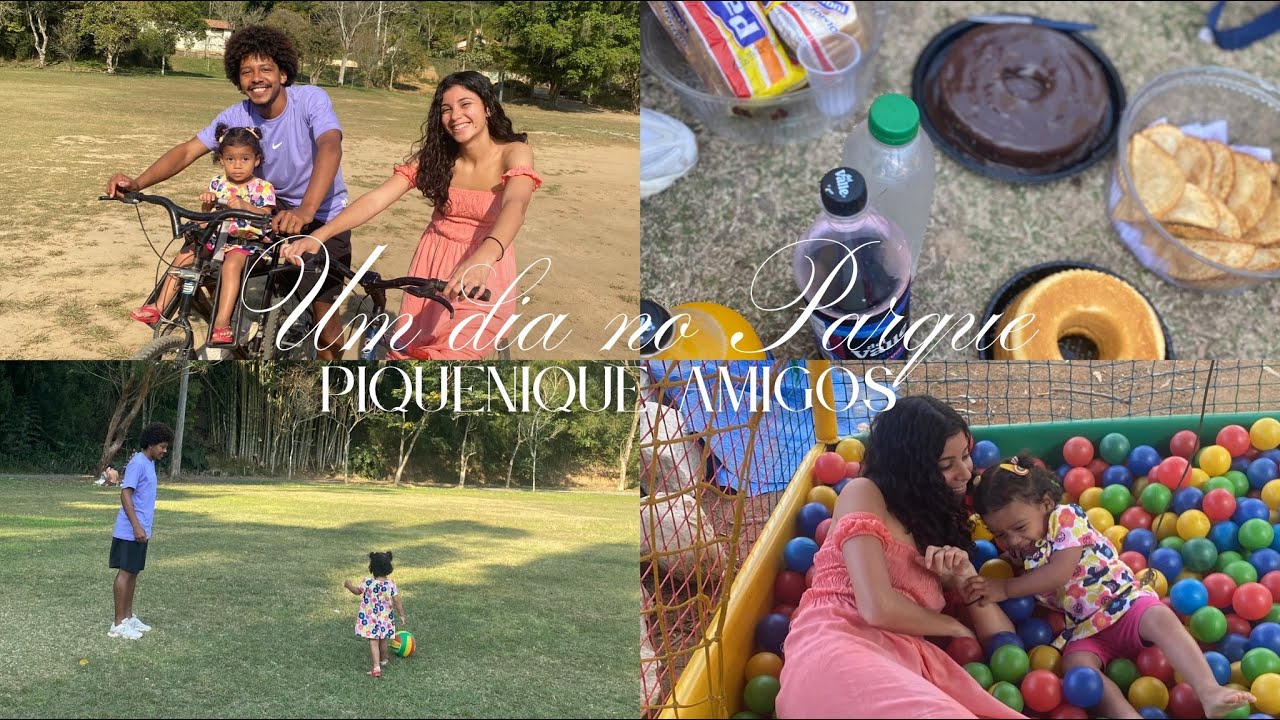 Vlog: um dia no parque com a gente, piquenique, passeio de bike, bate papo e mais 