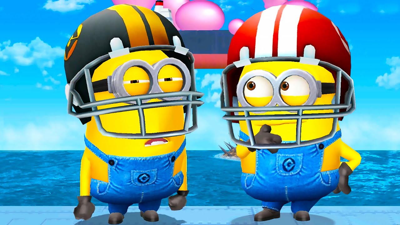 Quarterback Minion Costume upgrade with Golden Tickets ! Despicable Me Minion rush PC