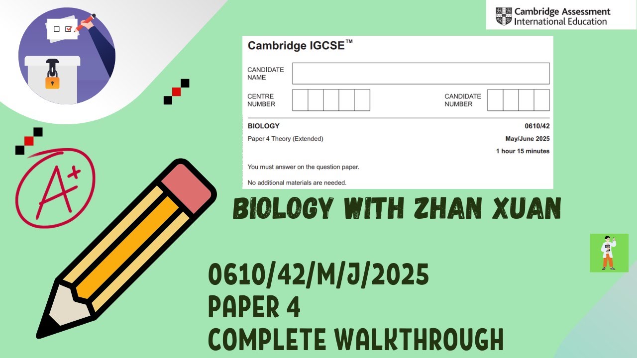IGCSE Биология (0610) - 0610/42/M/J/25 | Май/Июнь 2025, Экзаменационный лист 42 (расширенный)
