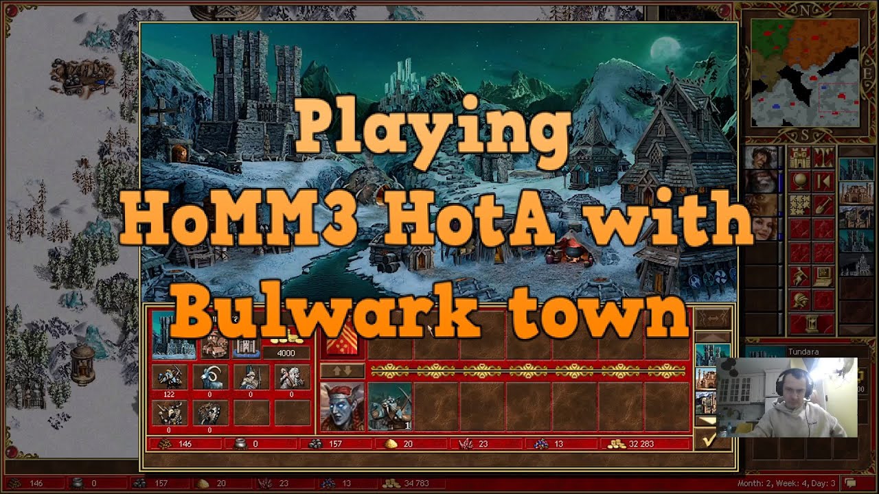 Playing HoMM3 HotA with Bulwark town