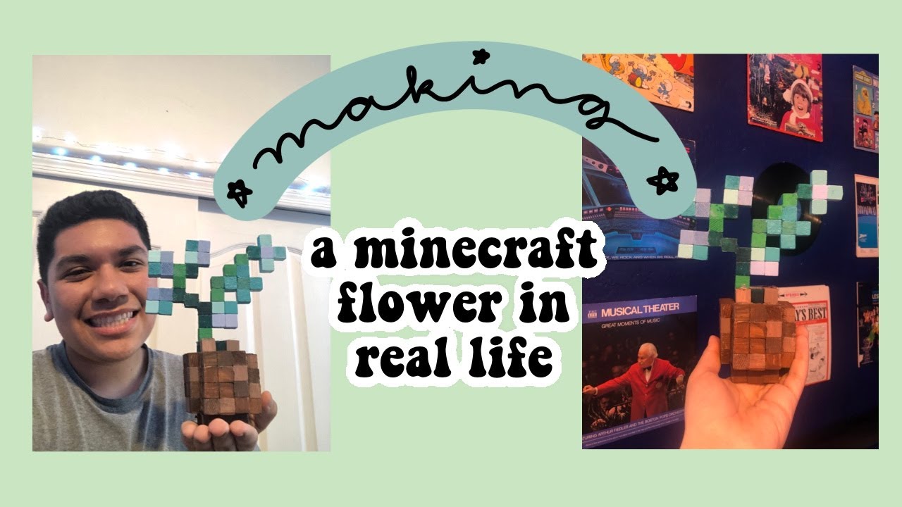 making a minecraft flower in real life! (hey gamers)