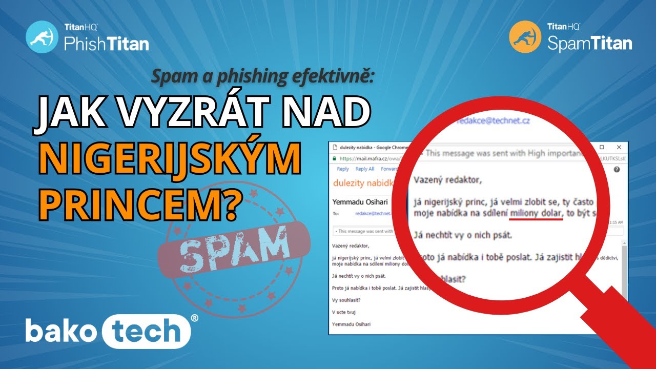 TitanHQ: Spam a phishing efektivně – Jak vyzrát nad nigerijským princem?