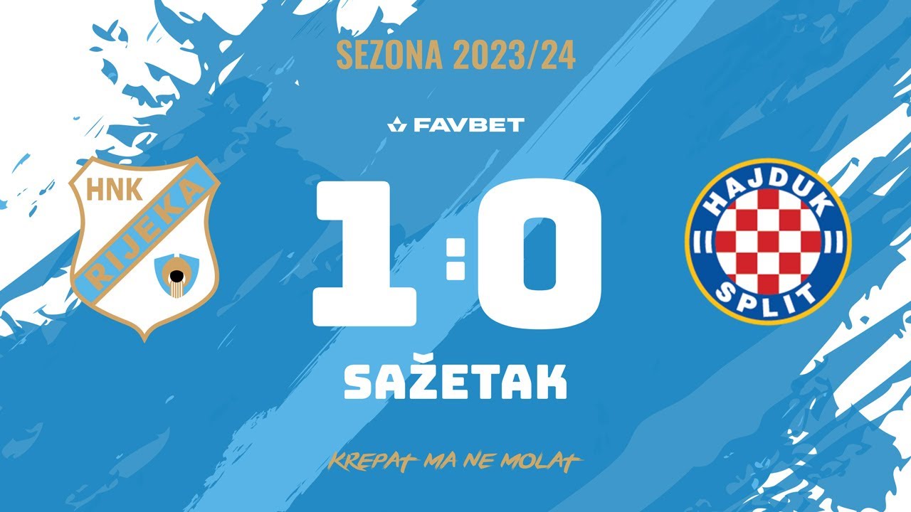 Rijeka - Hajduk 1:0 - sažetak, 11. kolo (2023./2024.)