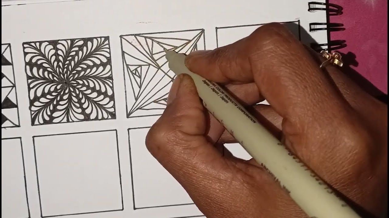 20 Zentangle patterns for beginners|| zentangle art