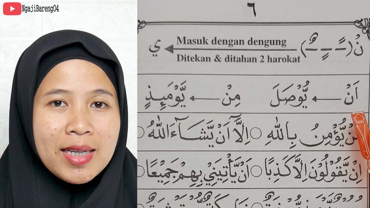TERBARU BELAJAR MEMBACA IQRO 6 BAGIAN 4 HALAMAN 6 VERSI HURUF BESAR VISUAL TATAP MUKA PENGAJAR