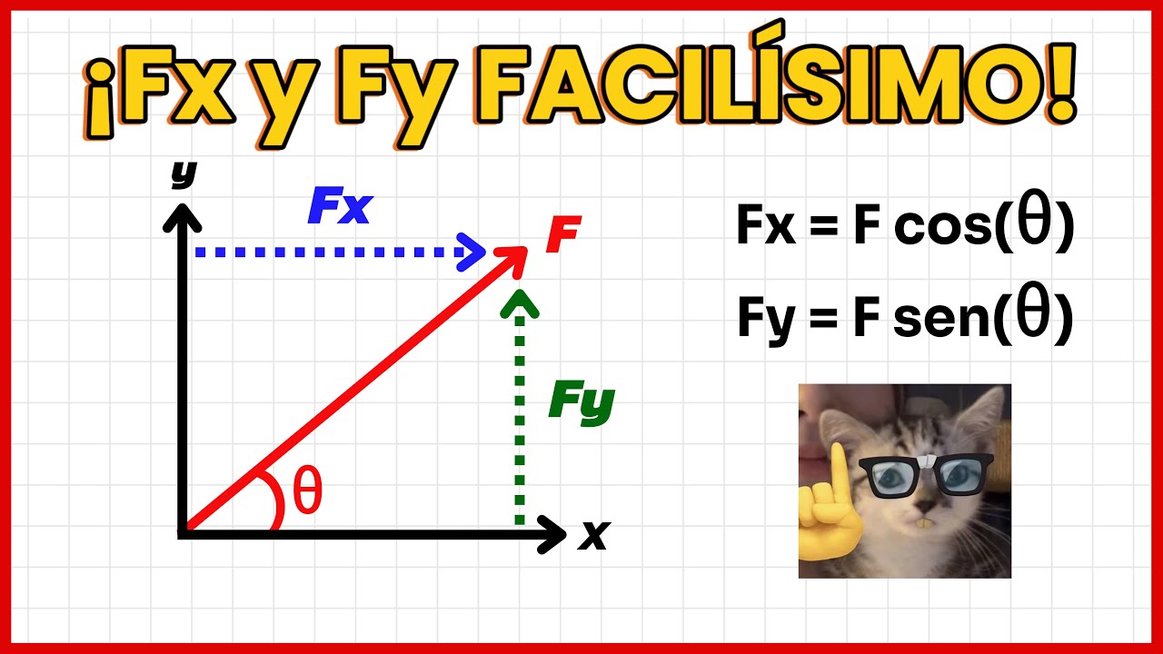 Cómo sacar Fx y Fy | Descomposición de Fuerzas en X y Y (Explicado Fácil)