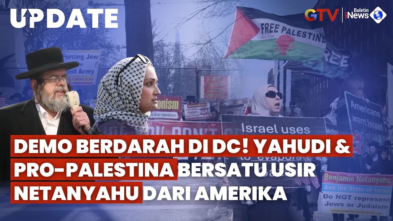 Pertemuan Rahasia Trump & Netanyahu di Washington Diwarnai Demo Besar Yahudi Anti-Zionis