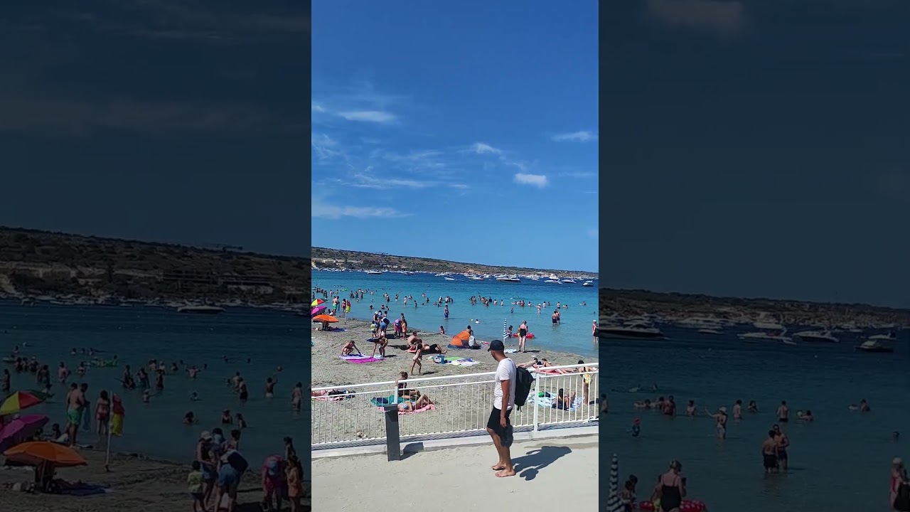 Walking Tour - Mellieha Bay - Malta - August 2025 #travel#lovinmalta #visitmalta#walkingtour #beach