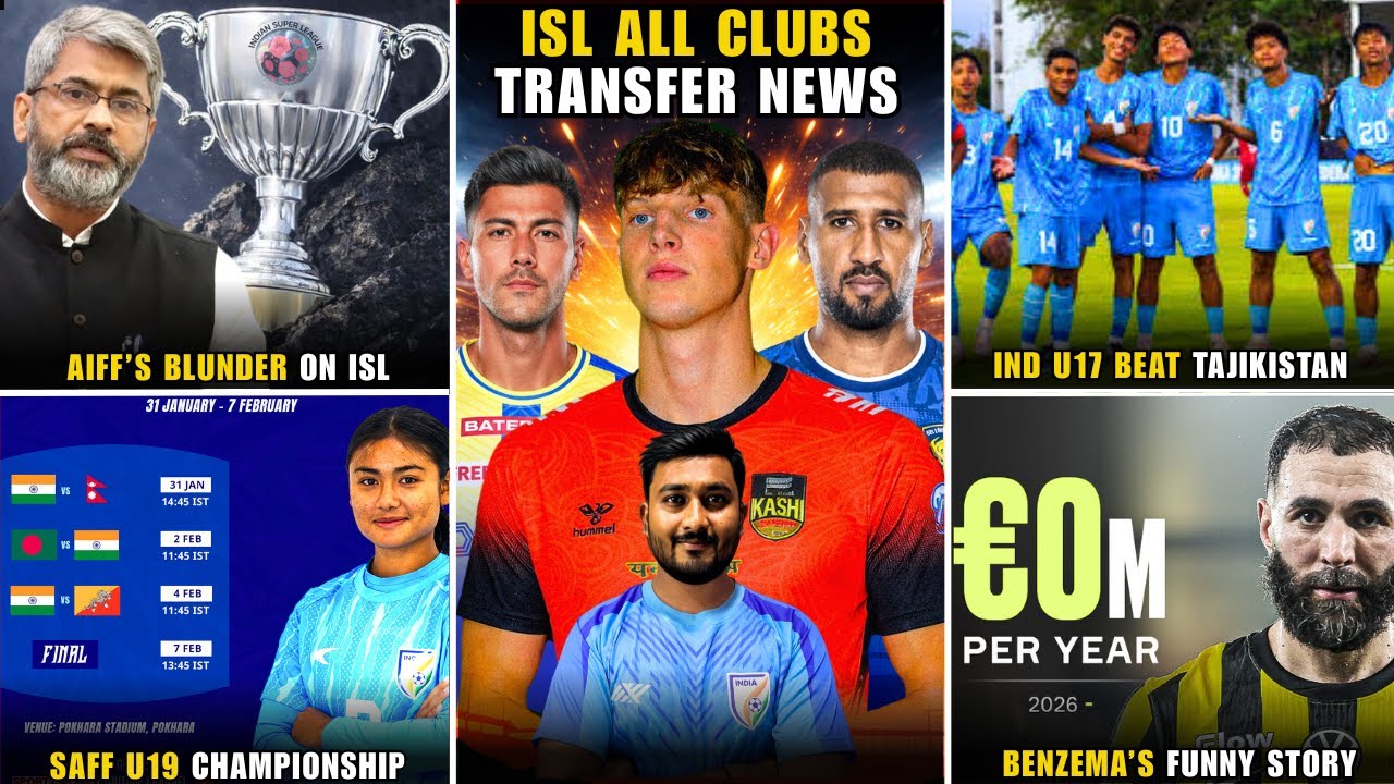 AIFF's blunder on ISL|All ISL Clubs Transfer News|Ind u17 beat Tajikistan|SAFF u19 Women Champ