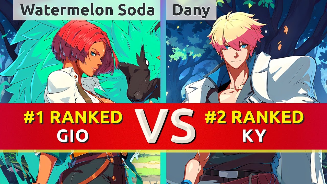 GGST ▰ Watermelon Soda (#1 Ranked Giovanna) vs Dany (#2 Ranked Ky). High Level Gameplay