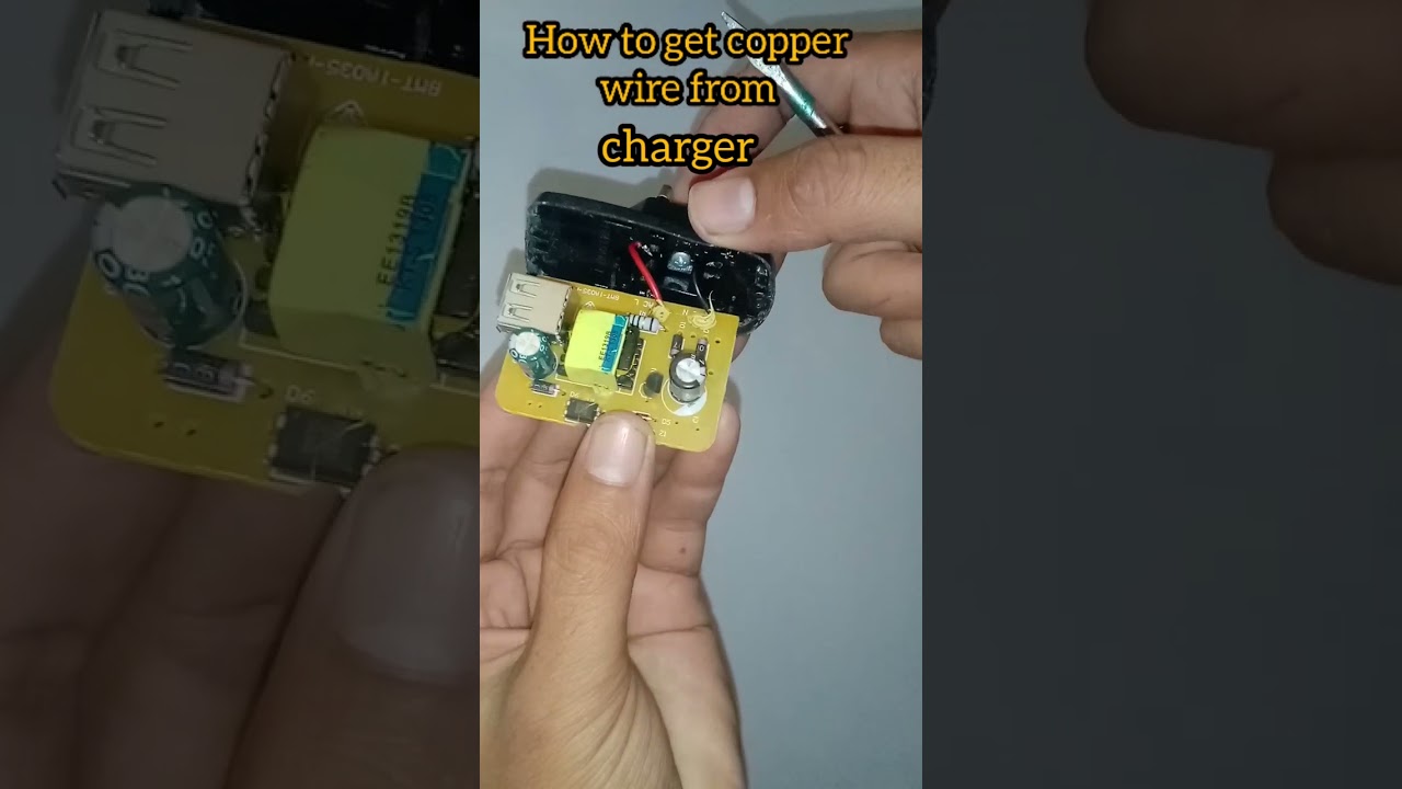 How to get a free copper wire at home from a waste charger || #shorts #viralshorts