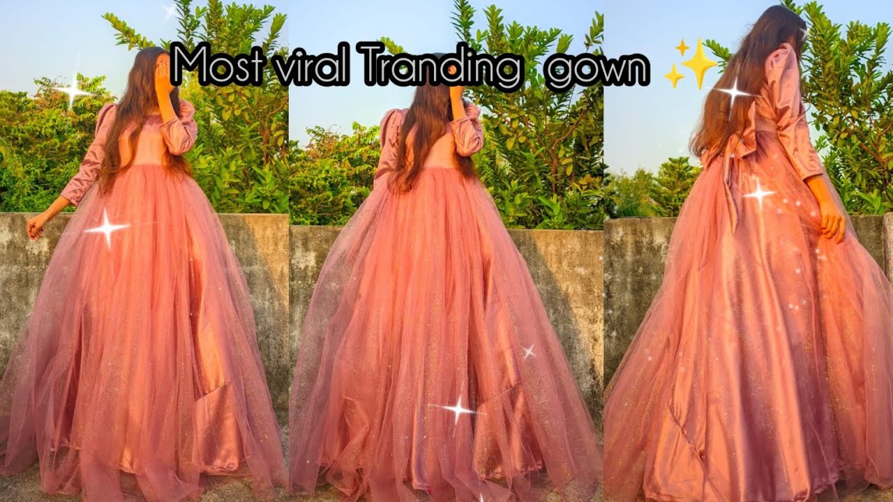 Most tranding party wear gown cutting and stitching/Instagram viral gown cutting