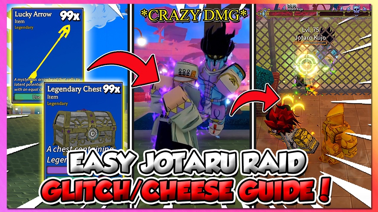Bizarre Lineage How To *GLITCH* Jotaru Raid Boss Fast + Full Guide!