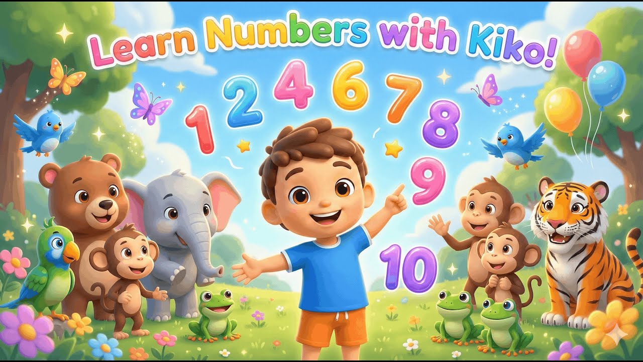 Learn Numbers with Kiko 🎈 | Kids Counting Adventure #kidslearning #kidsstory #educationalcartoon
