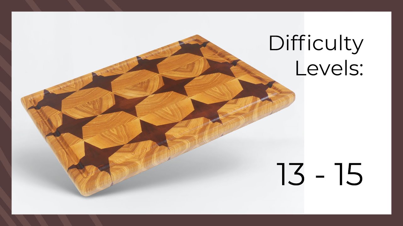 25 Levels of Cutting Boards | Episode 5 | Windmill - 4-Tipped Stars - Plaid