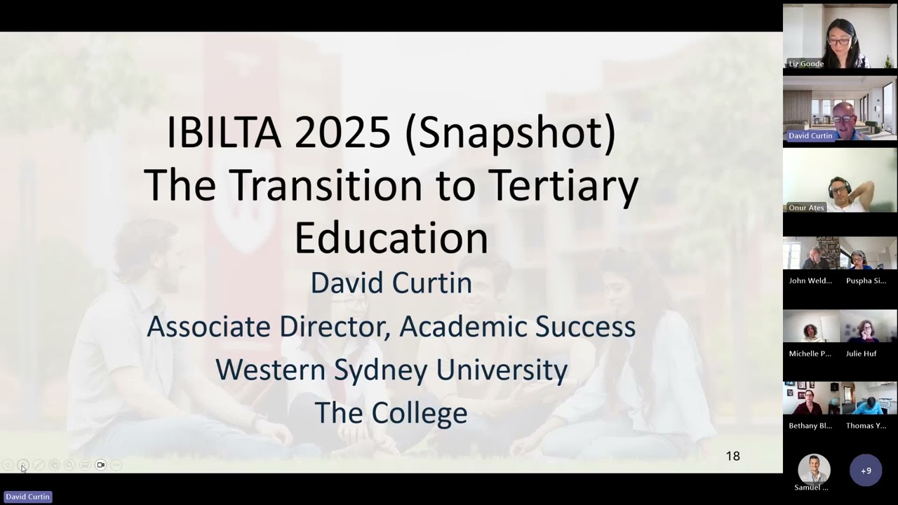 The transition to tertiary education by David Curtin